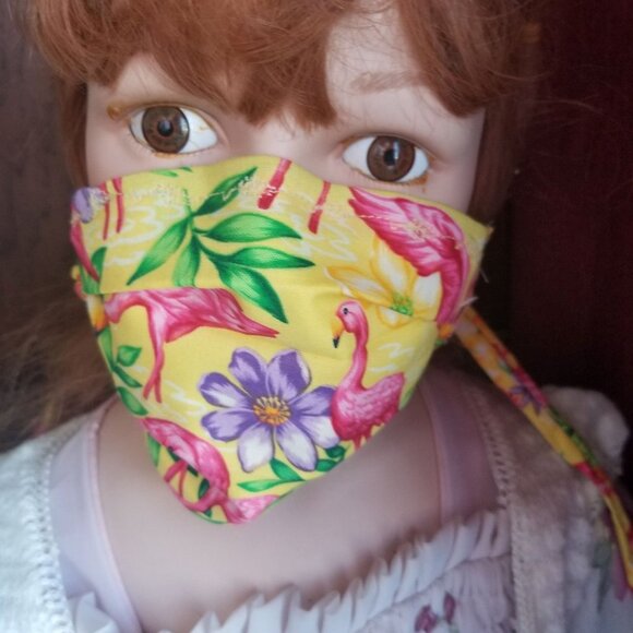 Kid Size Mask w/ Silver/Copper Filters-Flamingo - Picture 2 of 5